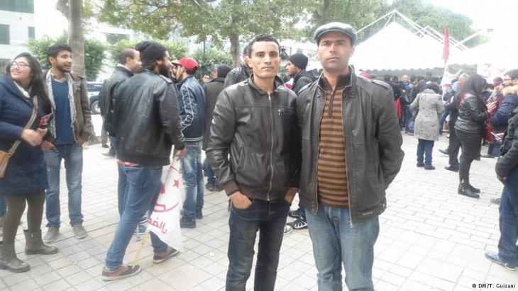 Demonstration by unemployed Tunisians in Tunis (photo: DW)