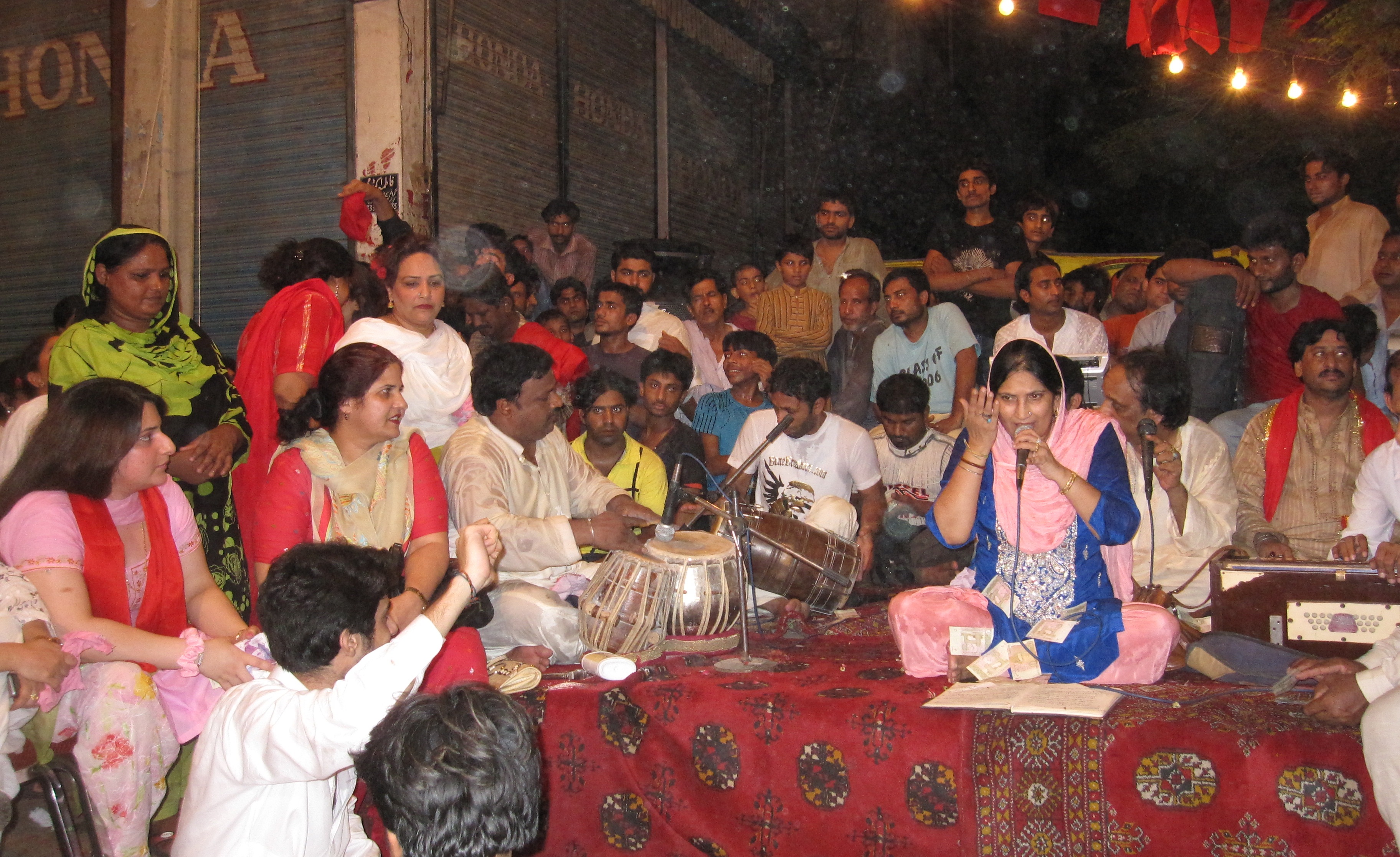 Sham-e Qalandar with Madame Afshan, Lahore (photo: J. W. Frembgen)