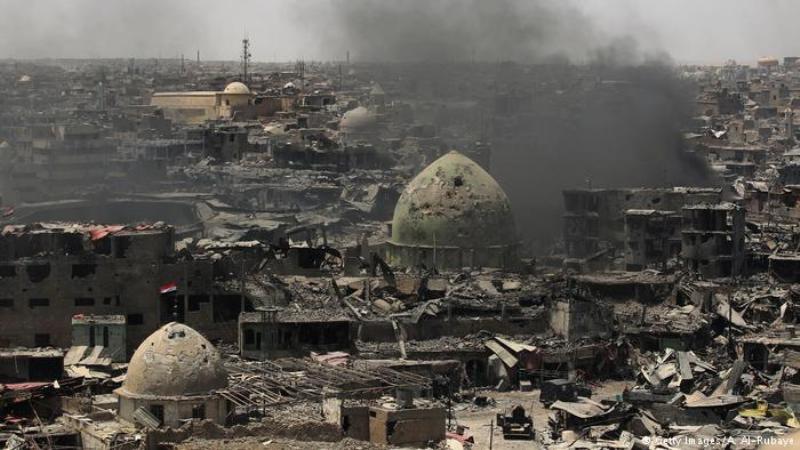 General view of the destruction of Mosul Old City, July 2017 (photo: AHMAD AL-RUBAYE/AFP/Getty Images)