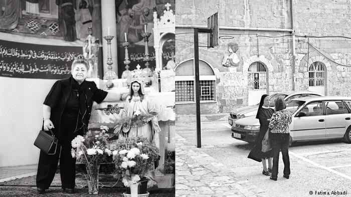 Inside and outside St. George's Church (photo: Fatima Abbadi)