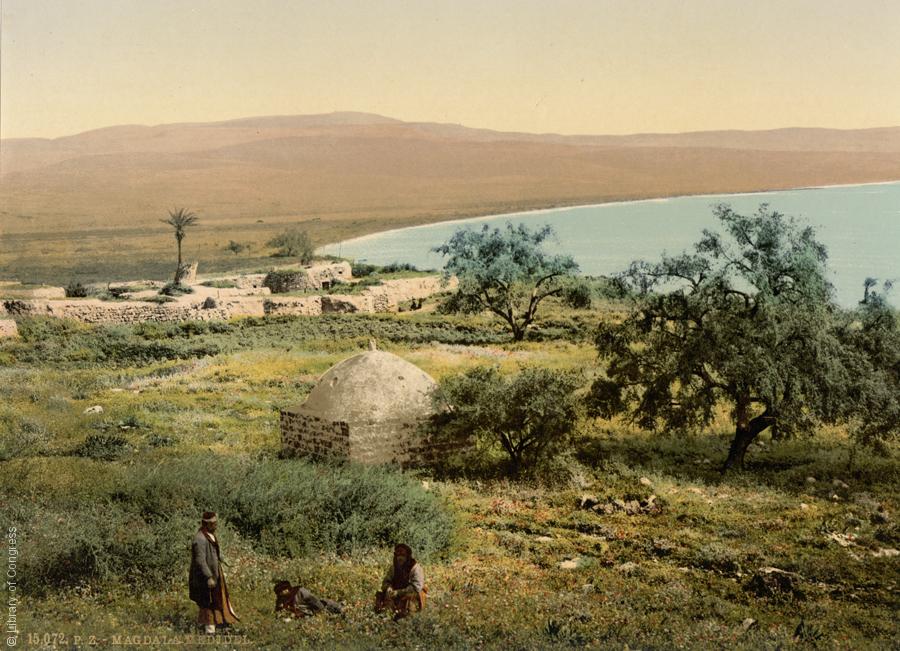 Der Geburtsort Maria Magdalenas, Magdala, 1890-1900; Foto: Raseef22