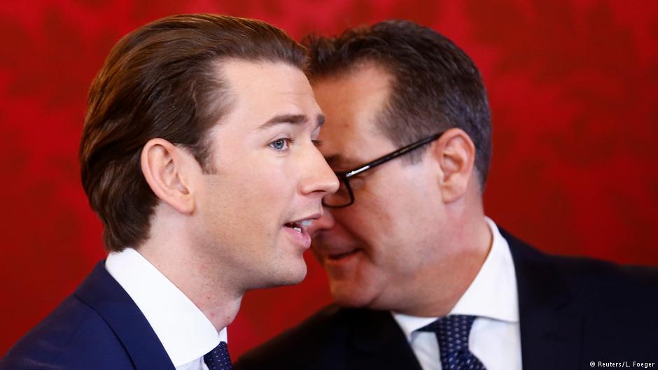 Heinz-Christian Strache und der neue österreichische Bundeskanzler Sebastian Kurz; Foto: Reuters