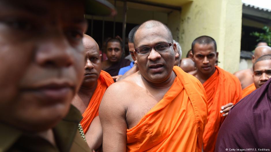 BBS-Führer Galagodaatte Gnanasara: Dutzende Verbrechen gegen Muslime. Foto: Getty Images/Afp/I:s.Kodikara