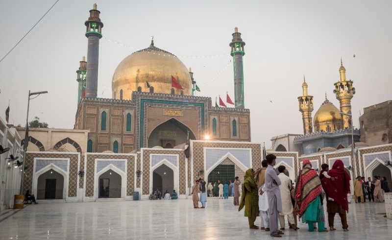 Der Schrein von Lal Shahbaz Qalandar ; Foto: Philipp Breu