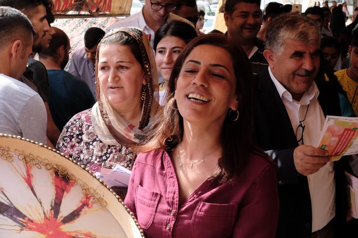 HDP candidate Nuran Imir in Cizre (photo: Ulrich von Schwerin)