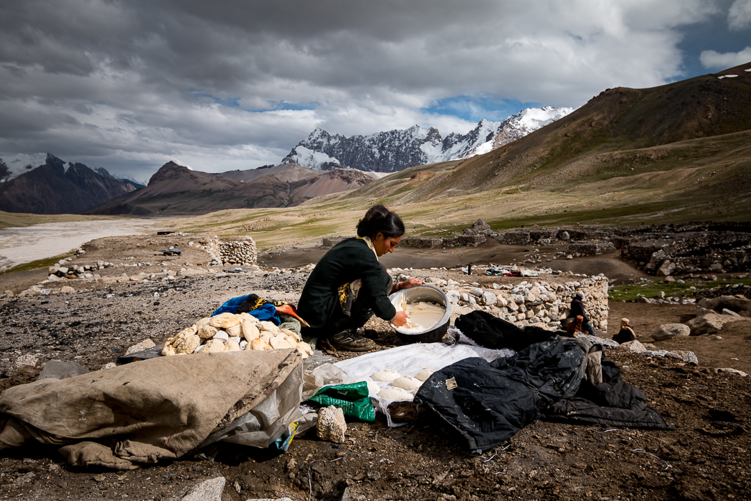 A shepherdess sun-drying a local cheese (photo: Camille Del Bos)