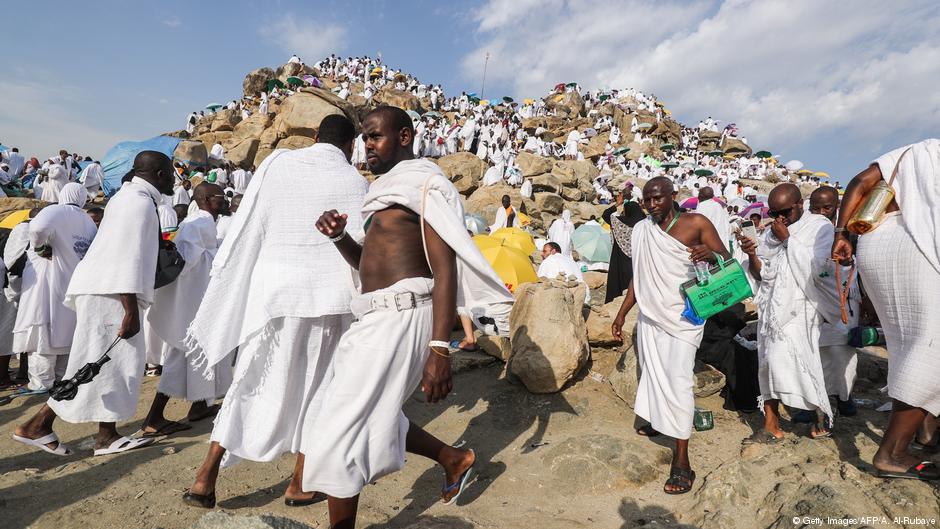 Muslimische Pilger am Berg Arafat am 20. August 2018; Foto: AHMAD AL-RUBAYE/AFP/Getty Images