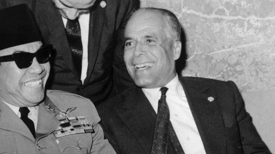 Tunesiens Präsident Habib Bourguiba; Foto: dpa