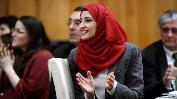 Muslim students attend the European Studies gala evening at the German Foreign Office in Berlin (photo: picture-alliance/Andreas Keuchel)