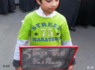 Proteste gegen das Assad-Regime im April 2011 in Daraa, Syrien; Foto: AP