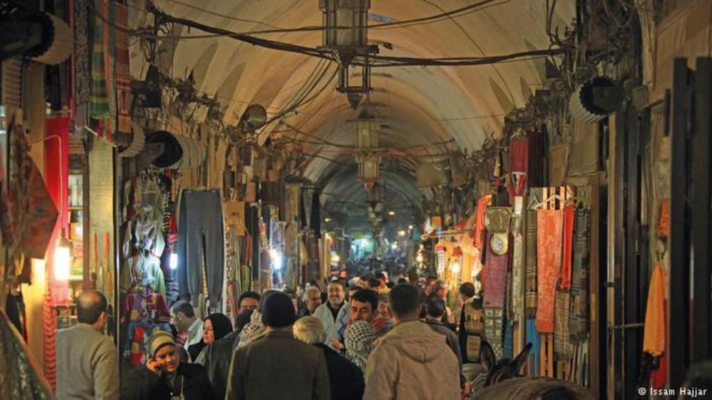 Basar in Aleppo vor dem Krieg. Foto: Issam Hajjar