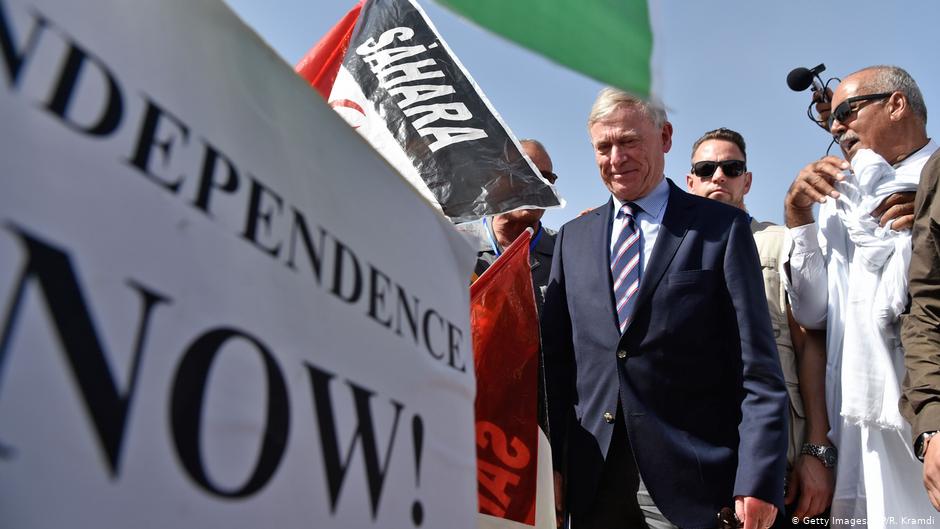 Former German president and UN Personal Envoy for Western Sahara Horst Kohler visits the Tindouf refugee camp in Western Sahara (photo: Getty Images/AFP) 