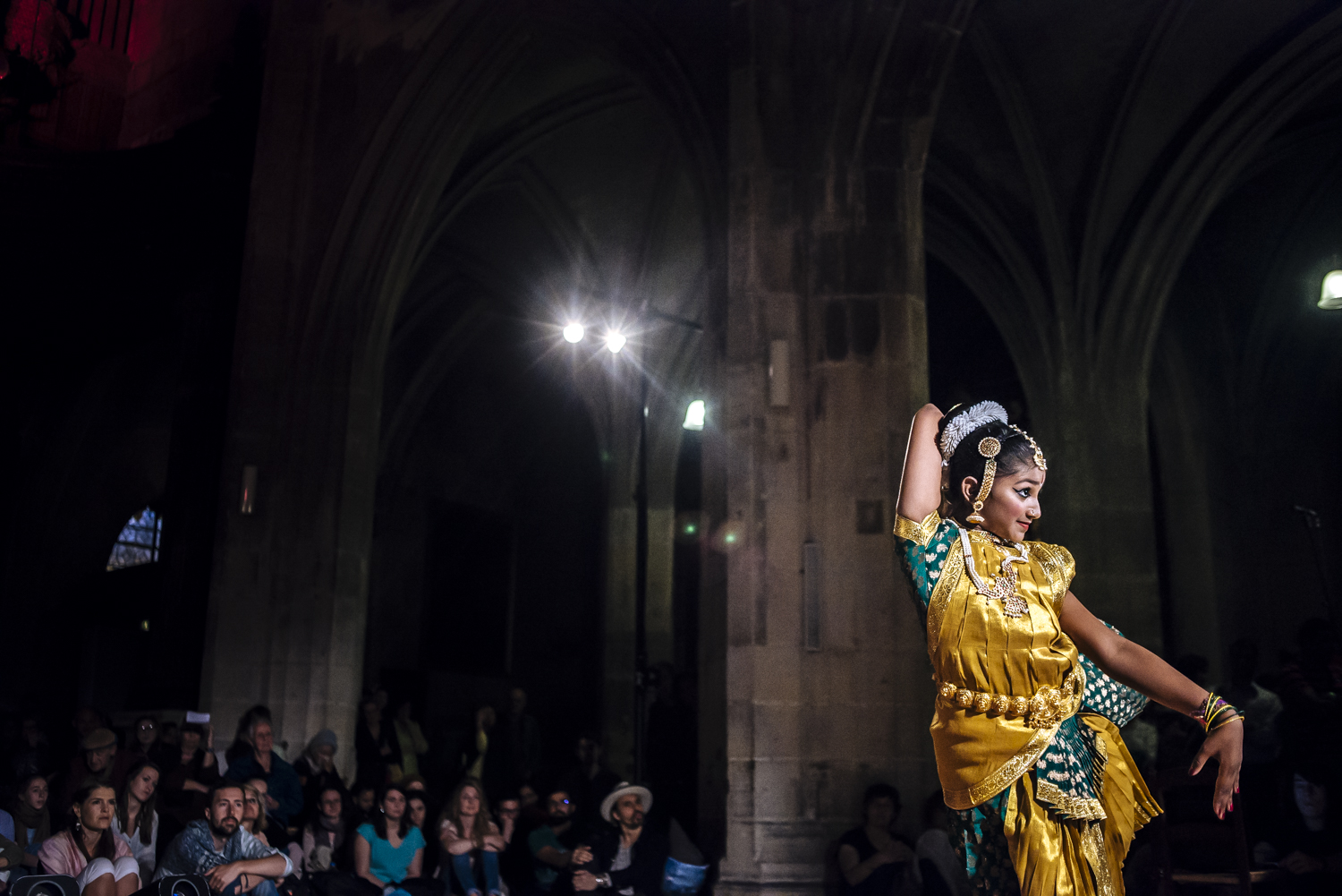 A Ganesh Temple dancer performs during the second "Nuit Sacree" on 4 June 2017 (photo: Jan Schmidt-Whitley / Le Pictorium)