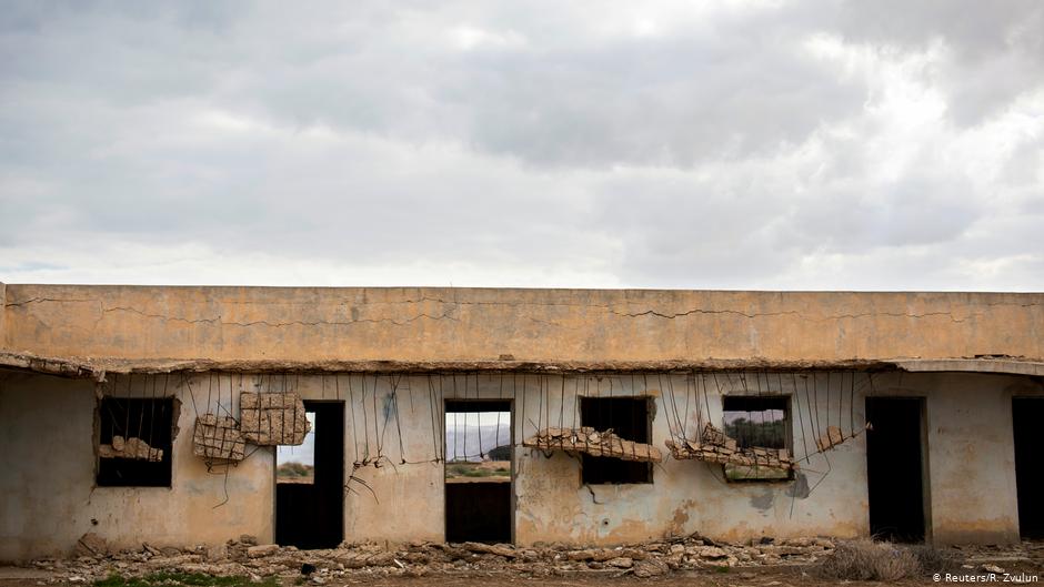 Part of a structure at a former Jordanian military base near the Dead Sea in the Israeli-occupied West Bank (photo: Reuters/R. Zvulun)