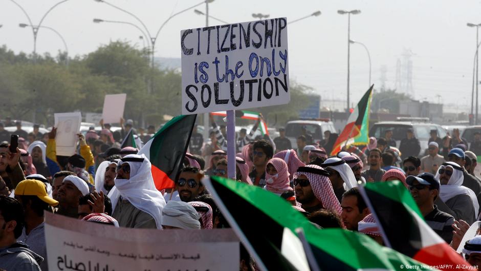 Iيطالب البدون باستمرار بمنحهم الجنسية الكويتية وحقوقهم المدنية. Foto: getty images/afp/Y. Al Zayyat 