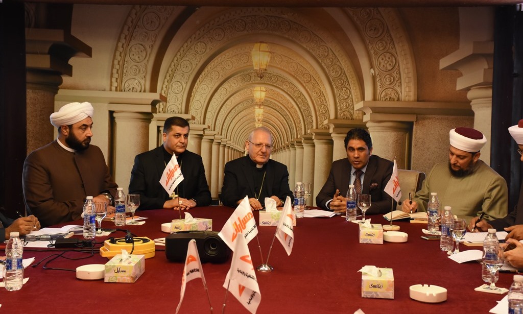 From the right: Sheikh Abdul Wahab Al-Samarra'i, the Imam of the Abu Hanifah Mosque, the most important Sunni mosque in Baghdad, and member of the Sunni religious leadership of Iraq's scholars; Dr. Saad Salloum; Cardinal Louis Raphaël I Sako, the Patriarch of Babylon of the Chaldean Catholic Church; Bishop Basel Yaldo, the Patriarch's assistant; Anas El-Eissawi, Imam of The Mausoleum of Abdul-Qadir Gilani, an Islamic religious complex dedicated to Abdul Qadir Gilani, the founder of the Qadiriyya Sufi order, in Baghdad (photo: private)