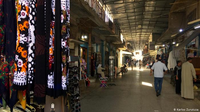 The market in Amuda, a Kurdish town near the border with Turkey