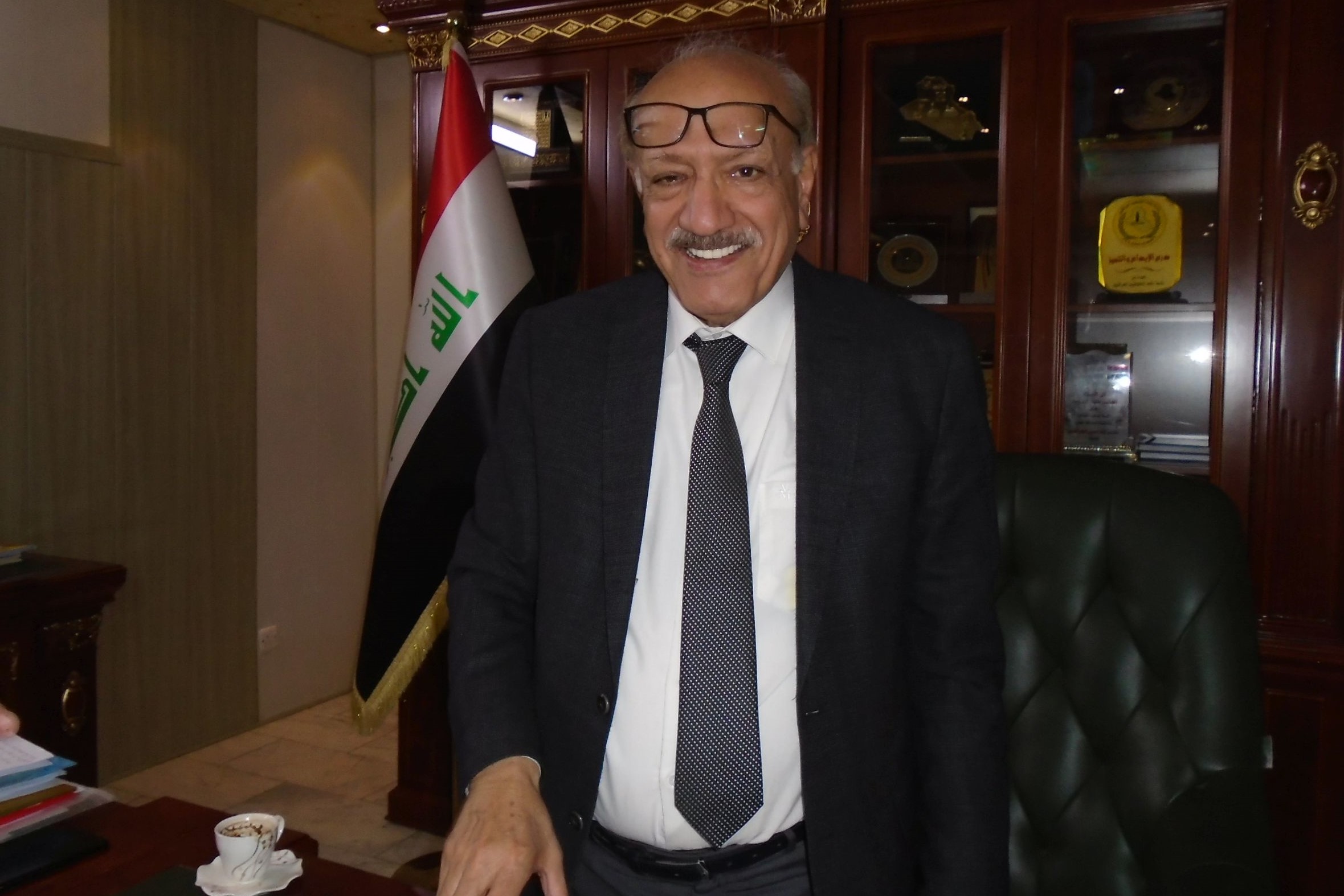 Dheyaa al-Saadi in front of the Iraqi bar association (photo: Birgit Svensson)