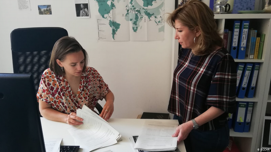 Alexandra Lily Kather and Joumana Seif of the ECCHR in Berlin (photo: ECCHR)