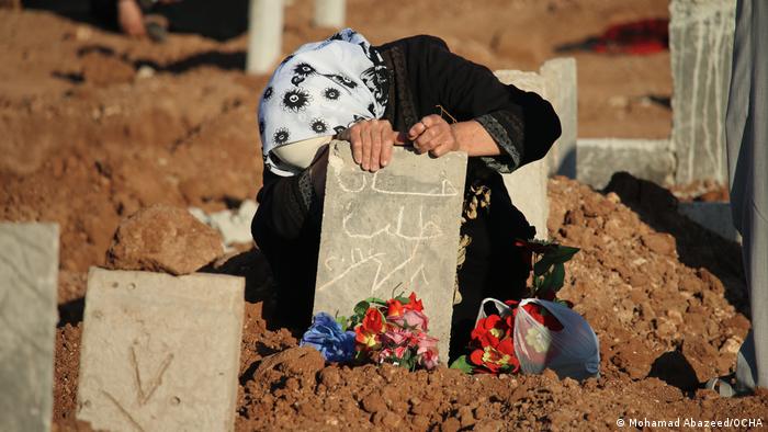 Mohamad Abazeed captures a woman mourning her son in the Daraa region in 2017