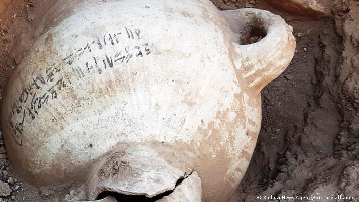 Large clay pot found in the lost city at Luxor