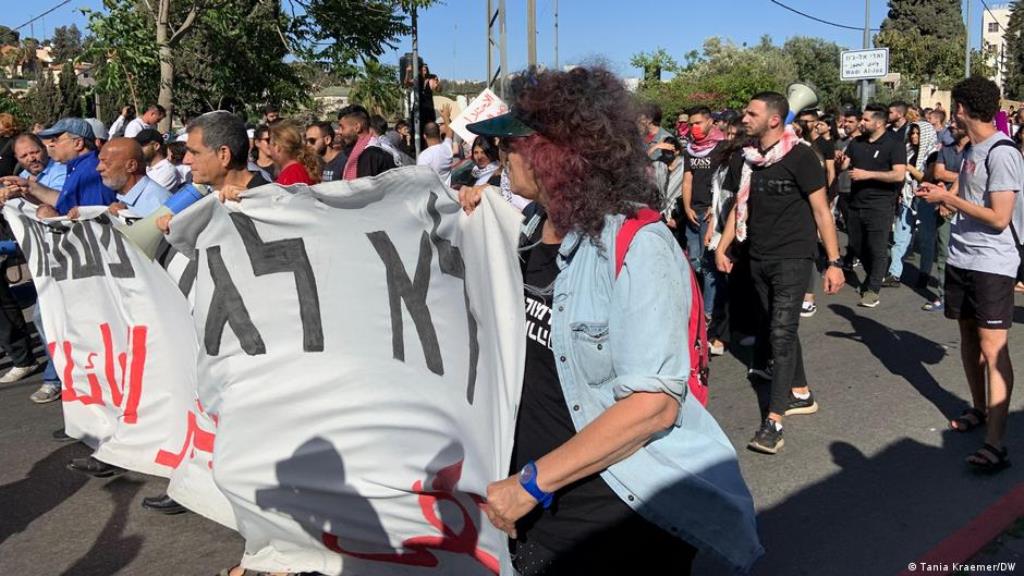 Proteste in Scheich Dscharrah: Vier Familien könnten sehr bald ihr Haus verlieren. (Foto: Tania Kraemer/DW)