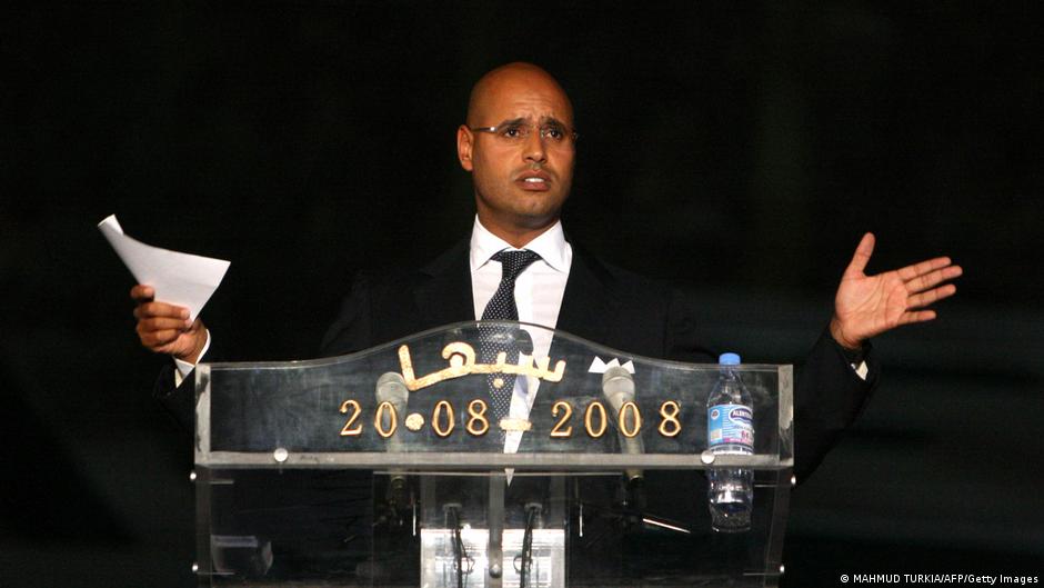 سيف الإسلام، نجل معمر القذافي، شوهد في هذا المكان عام 2008.