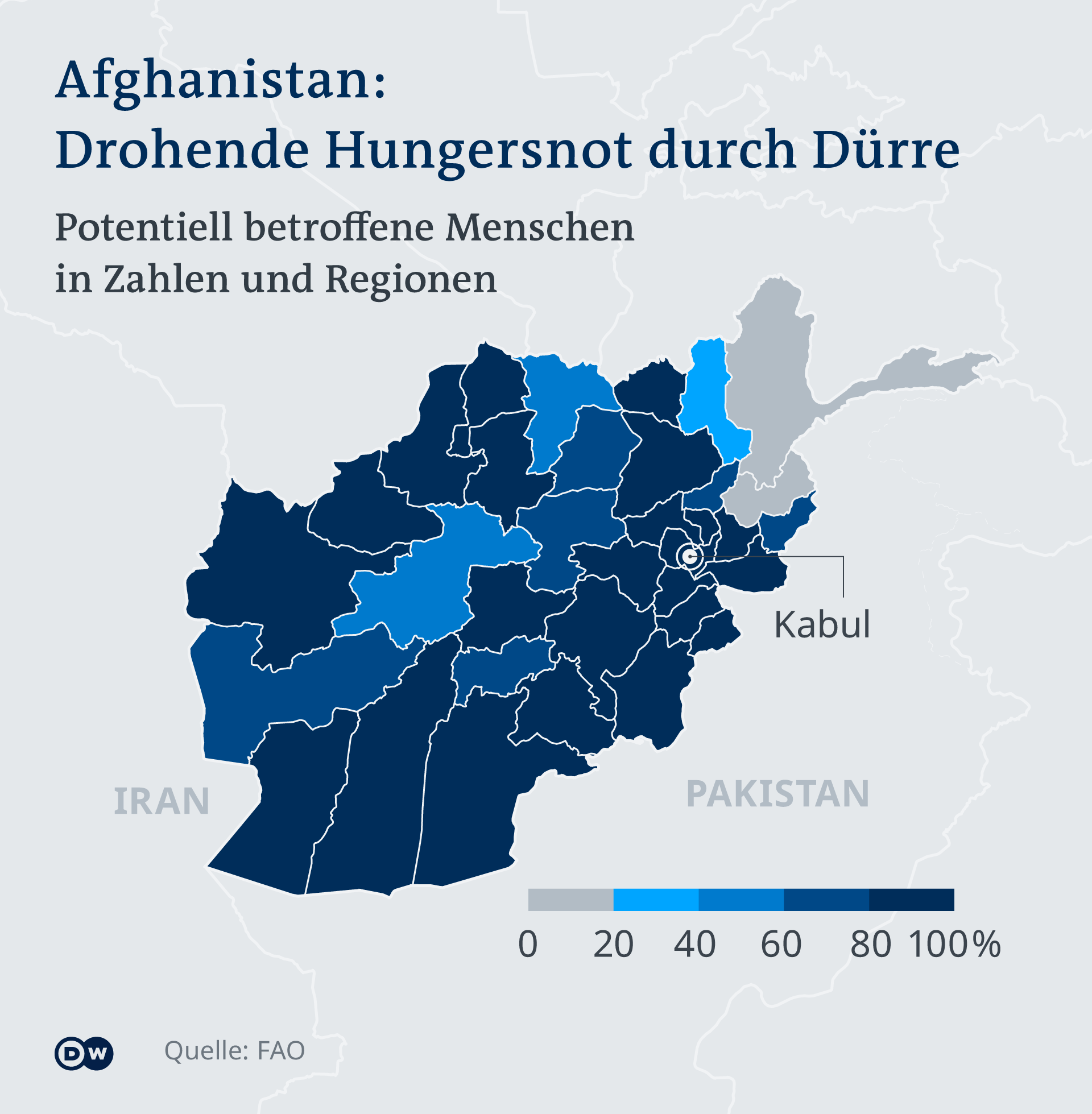 Infografik: Menschen durch Dürre in Afghanistan betroffen; Quelle: DW