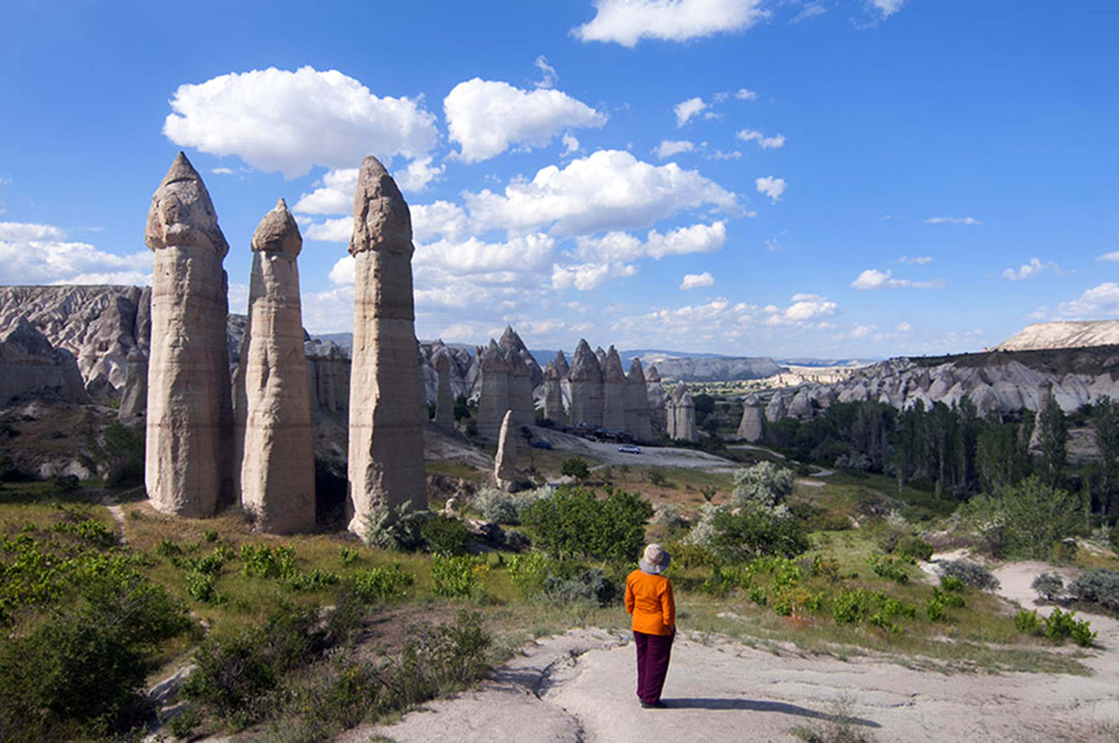 Kegelförmige Lavaformationen in Kappadokien, Türkei; Foto: Sugato Mukherjee