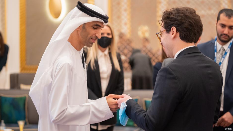 في أواخر عام 2021 زار وفد من السلك الدبلوماسي اليهودي الإمارات.  Besuch des Jewish Diplomatic Corps in den VAE; Foto: JWC