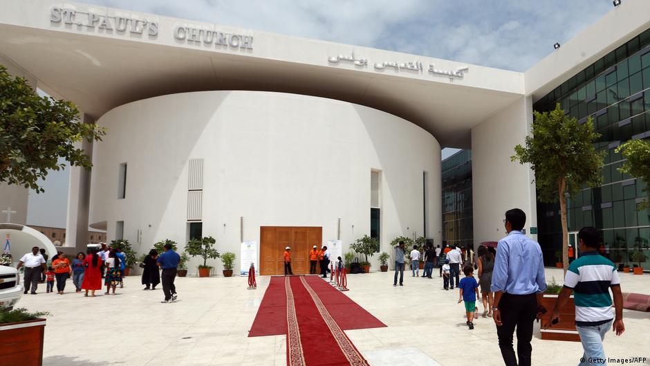 Die katholische Bischofskirche in Abu Dhabi; Foto: Getty Images/AFP