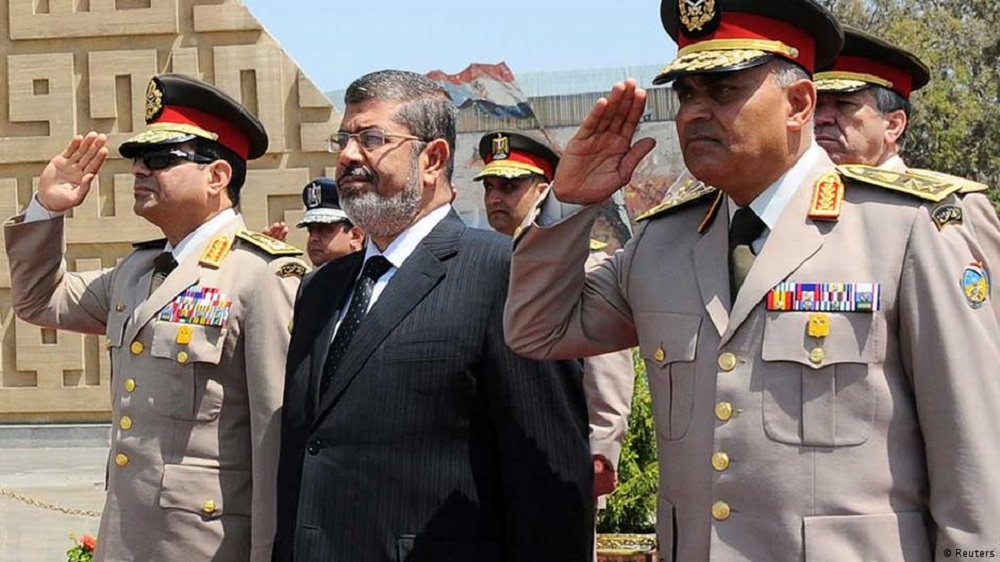 Before the coup: In April 2013, current ruler Abdel Fattah al-Sisi was still army chief and Mohammed Morsi, who died in prison, was Egypt's first democratically elected president. (Photo: Reuters)