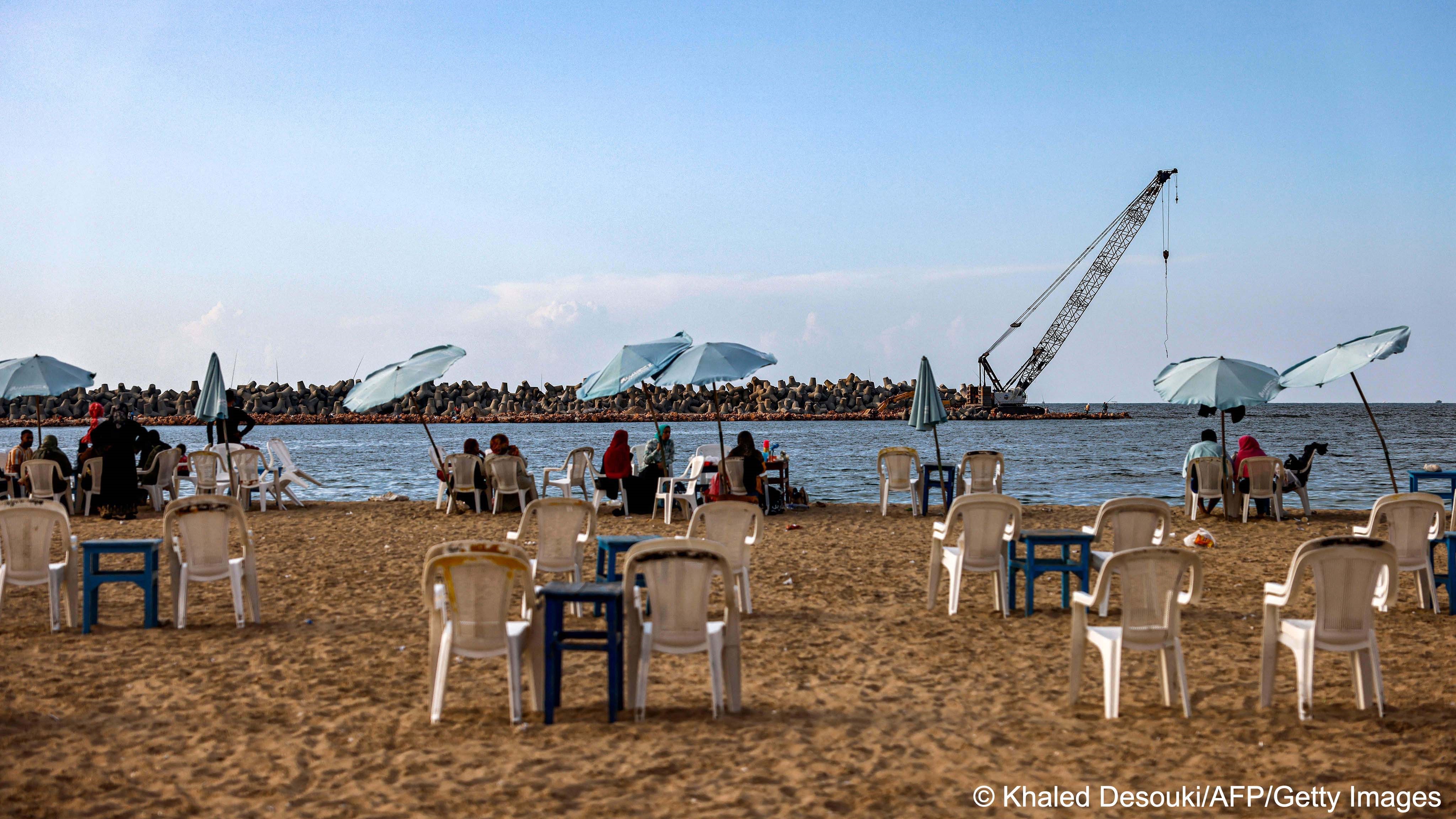 According to the most optimistic scenario put forward by the United Nations, a third of Alexandria could be underwater or uninhabitable by 2050 (photo: Khaled DESOUKI/AFP/Getty images)