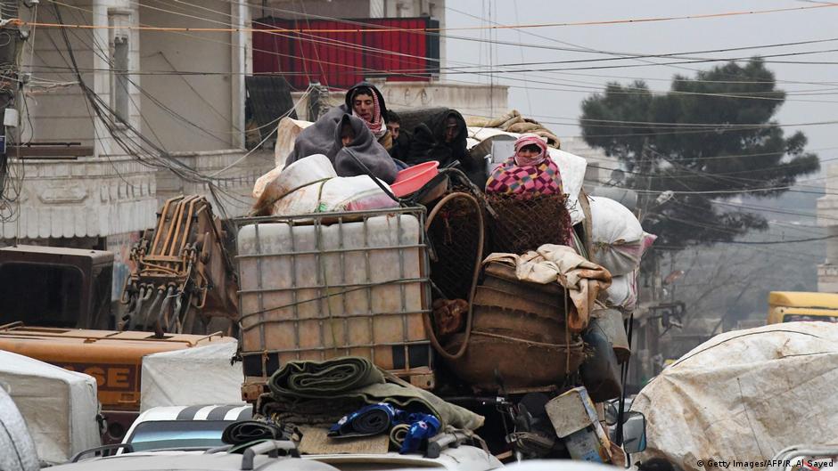 Flucht aus Idlib 2020; Foto: Getty Images/AFP/R. Al-Sayed