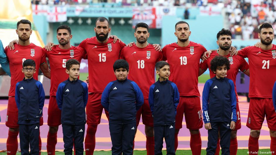 The Iranian national team attend the Qatar World Cup in 2022 (image: Fadel Senna/AFP)