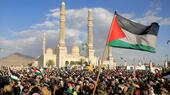 A pro-Palestinian rally in Yemen's capital Sanaa on 5 January