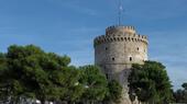 The White Tower – landmark of the city of Thessaloniki in Greece