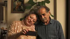 Still from the film "My Favourite Cake" with Lily Farhadpour, Esmail Mehrabi